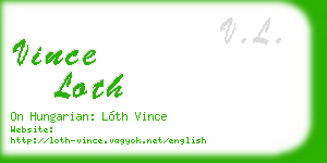 vince loth business card